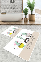 Набор ковриков для ванной Chilai Home Pink cactus 60x100 см + 50x60 см