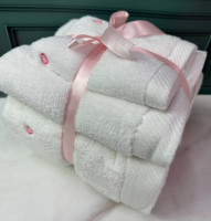 Набор махровых полотенец Maison Dor Сердечки розовые из 3-х штук
